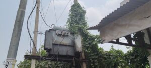 भारत पेट्रोल पंप पर लगा ट्रांसफार्मर